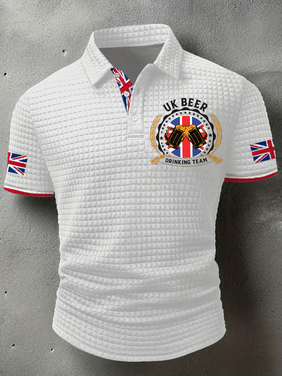 Men's UK Beer Drinking Team Printed Casual Tops