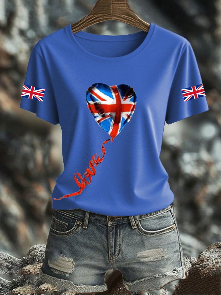 Women's UK Flag Printed T-shirt