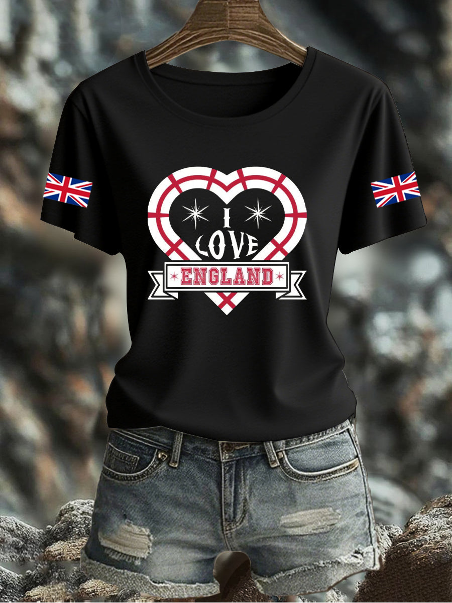 Women's UK Flag Printed T-shirt