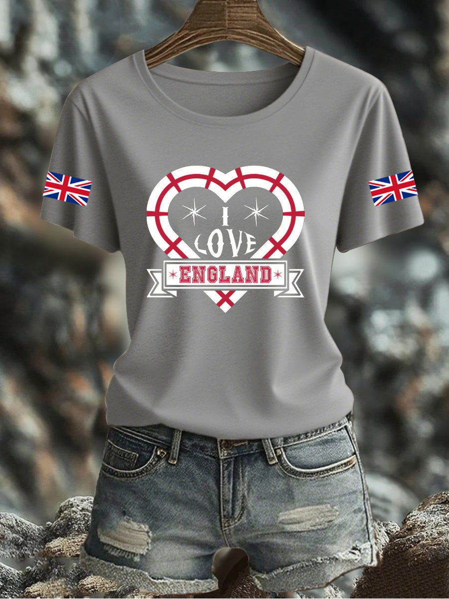 Women's UK Flag Printed T-shirt