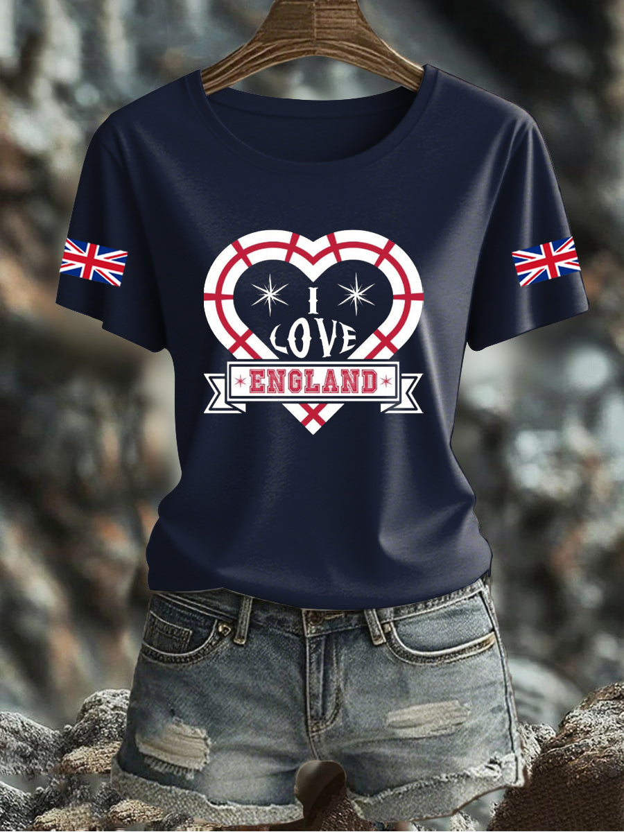 Women's UK Flag Printed T-shirt
