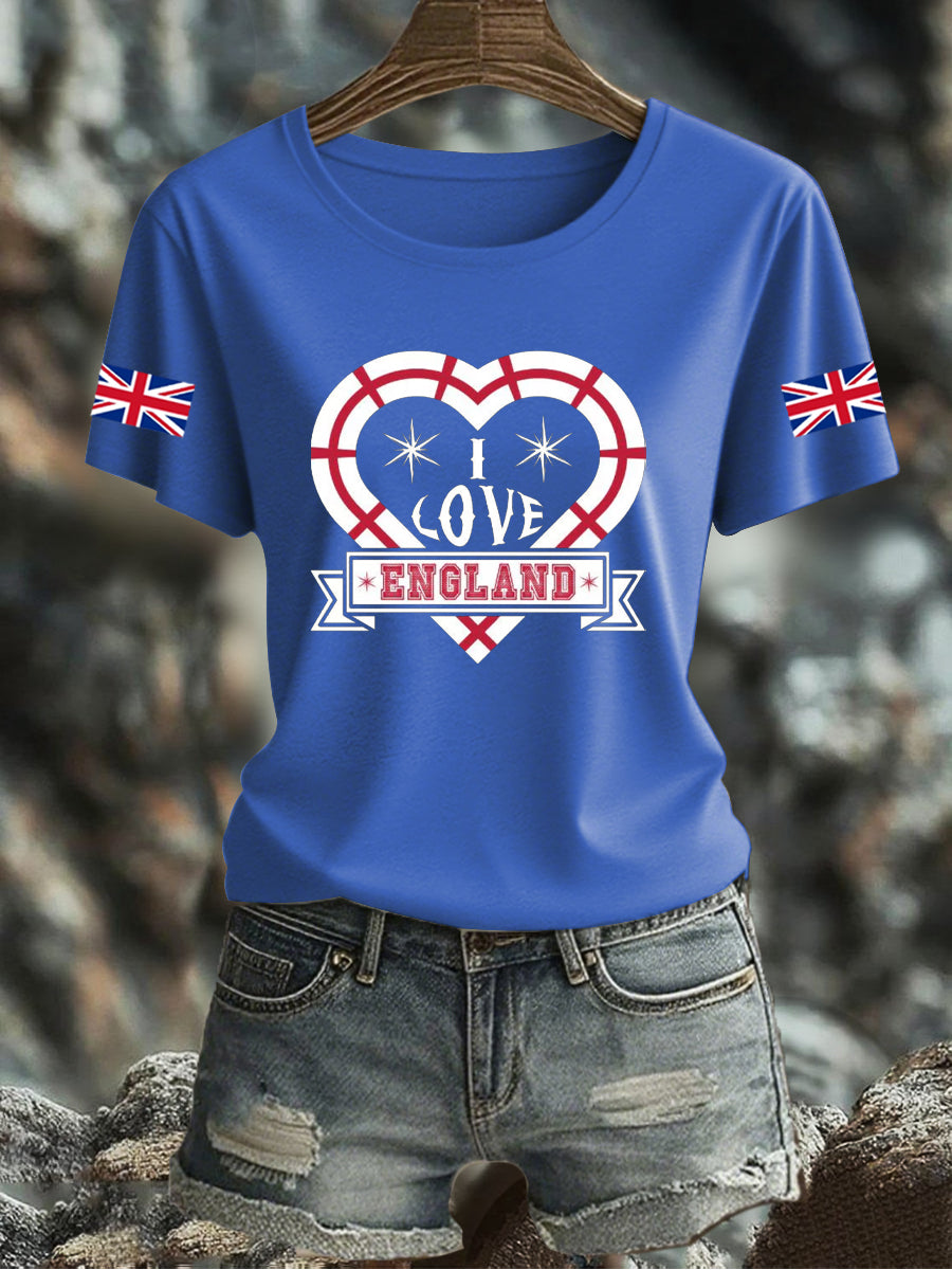 Women's UK Flag Printed T-shirt