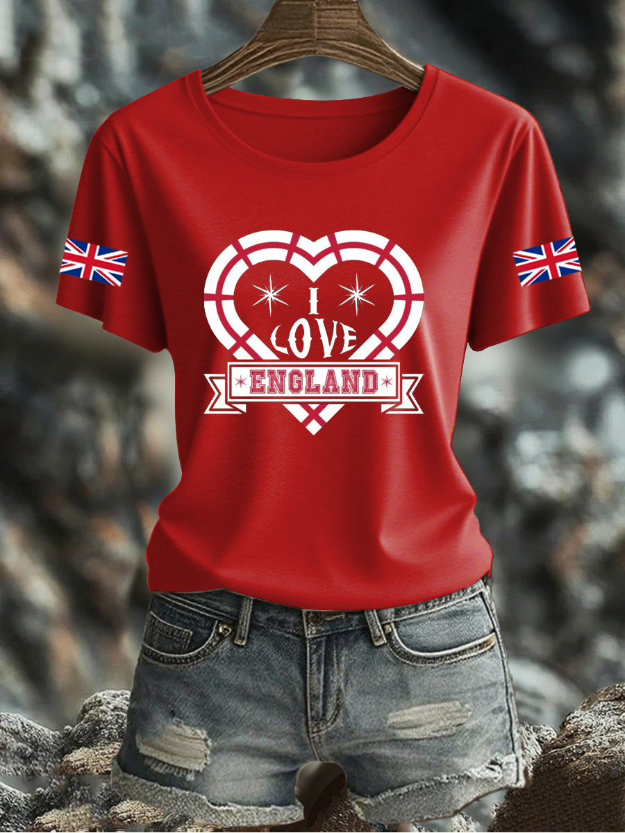 Women's UK Flag Printed T-shirt