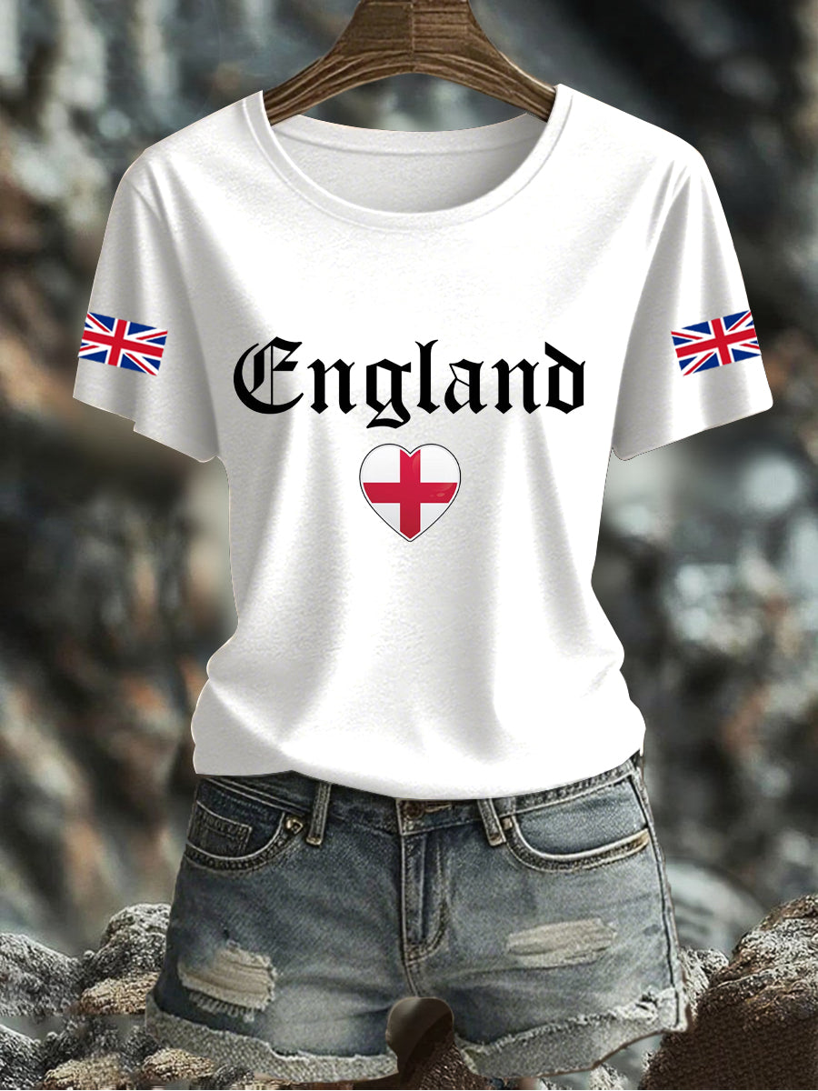 Women's UK Flag Printed T-shirt