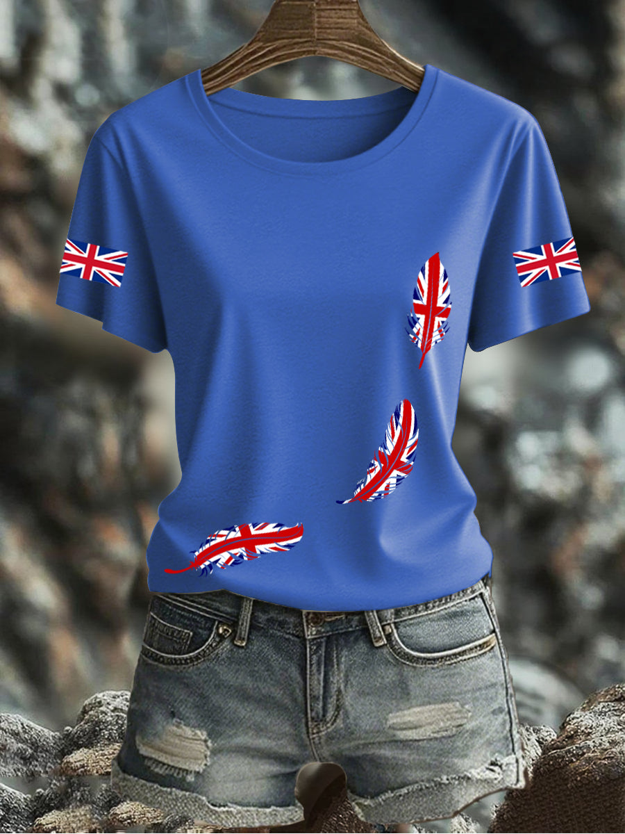 Women's UK Flag Printed T-shirt