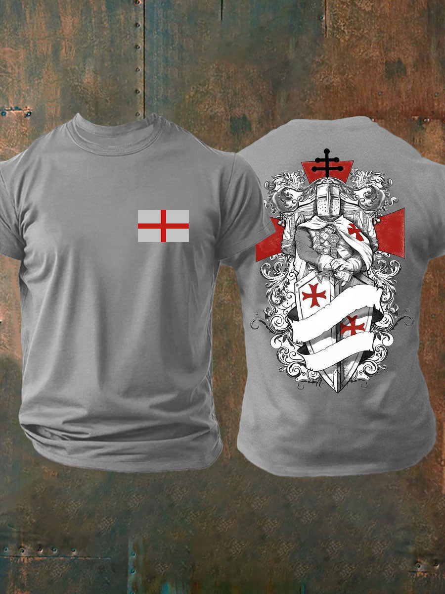 Men's United Kingdom England imitation cotton short-sleeved T-shirt