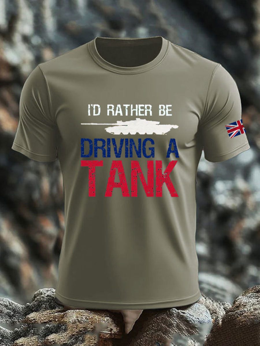 Men's British Veteran imitation cotton short-sleeved T-shirt