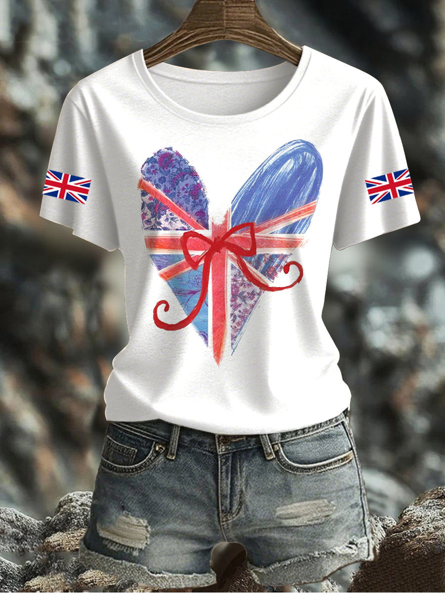Women's UK Flag Printed T-shirt