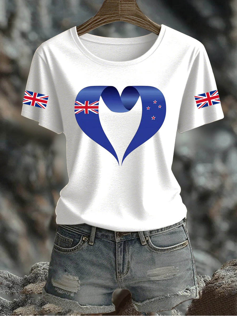 Women's UK Flag Printed T-shirt
