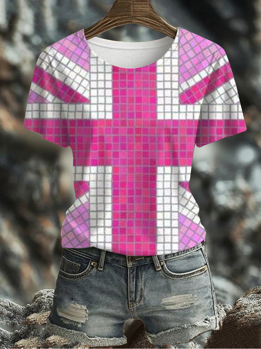 Women's UK Flag Printed T-shirt