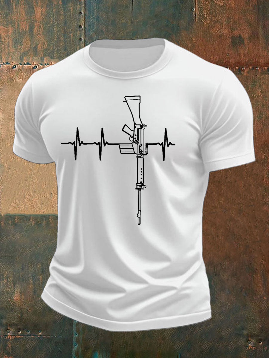 Men's Veteran imitation cotton short-sleeved T-shirt