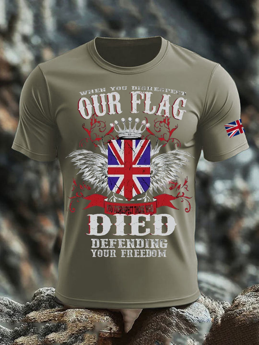 Men's British Printed short sleeves t-shirt