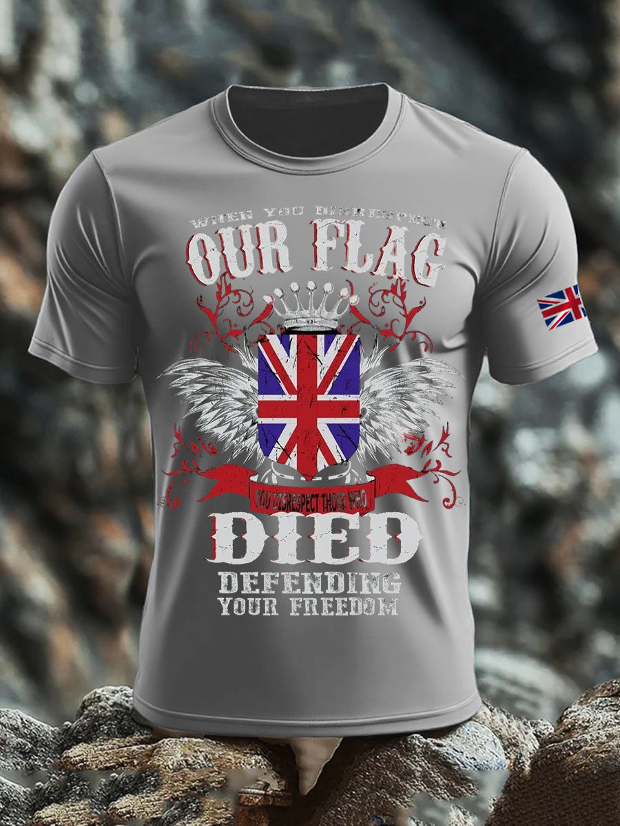 Men's British Printed short sleeves t-shirt