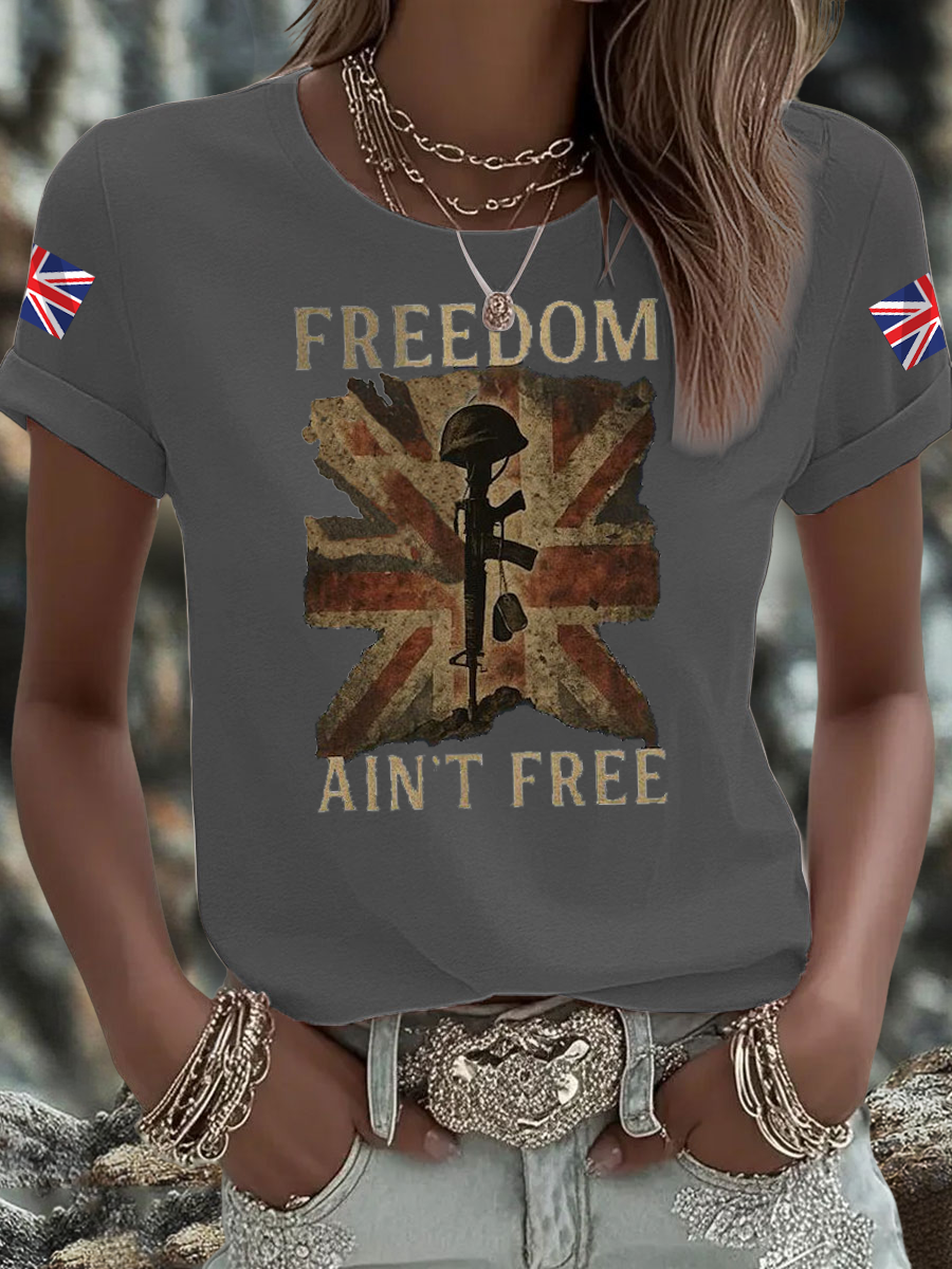 Women's British Veteran Iron On Short Sleeve T-Shirt