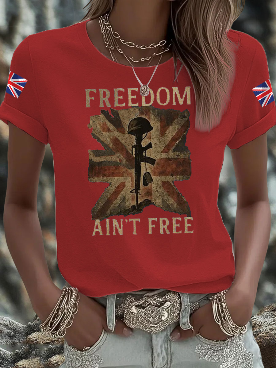 Women's British Veteran Iron On Short Sleeve T-Shirt