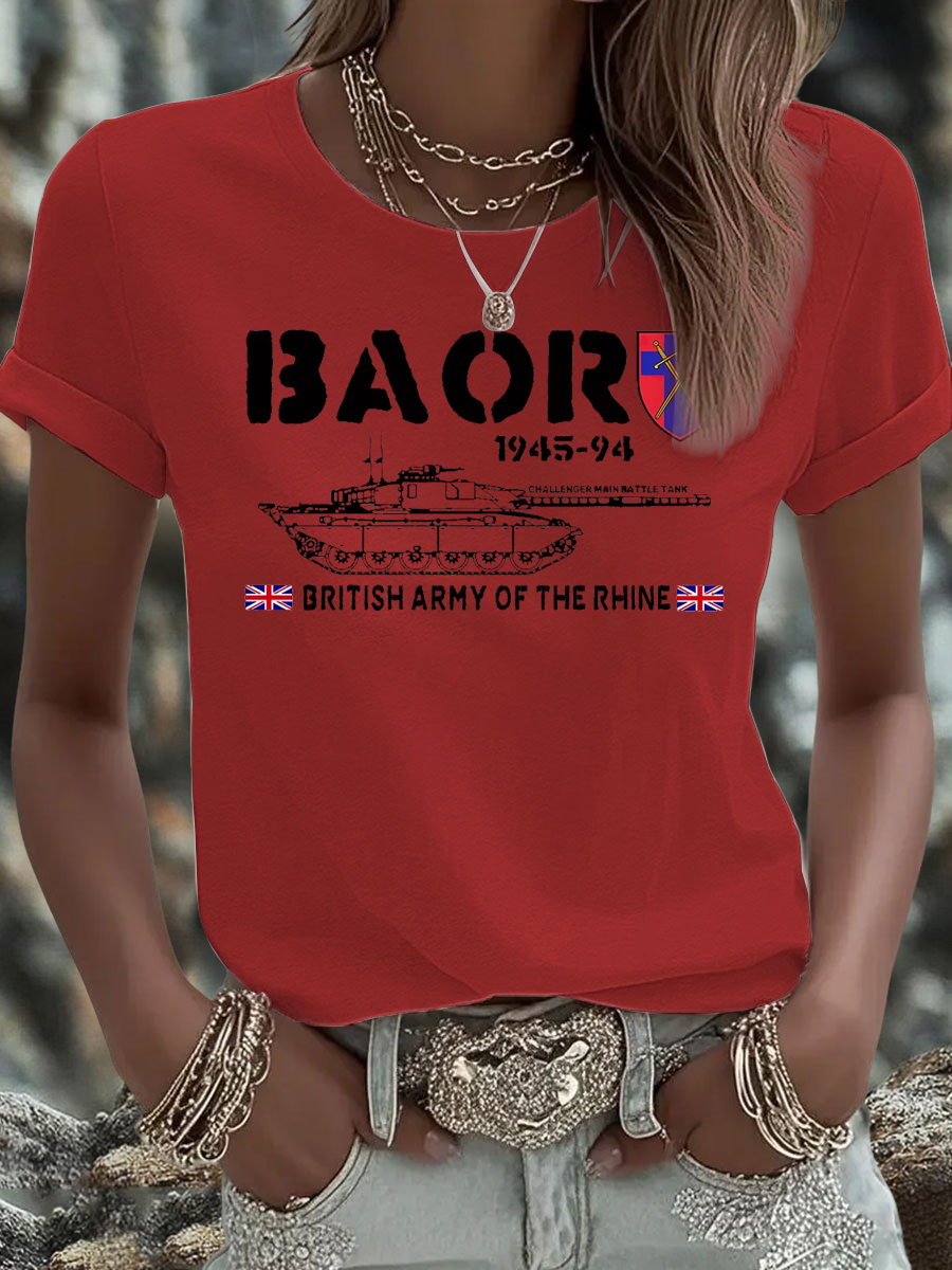 Women's British Veteran Iron On Short Sleeve T-Shirt