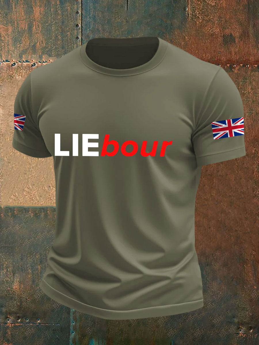 Men's UK Flag Funny Printed Casual Tops