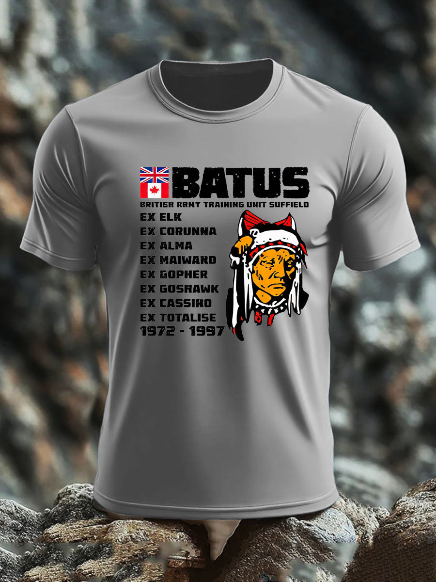 Men's British Veteran imitation cotton short-sleeved T-shirt