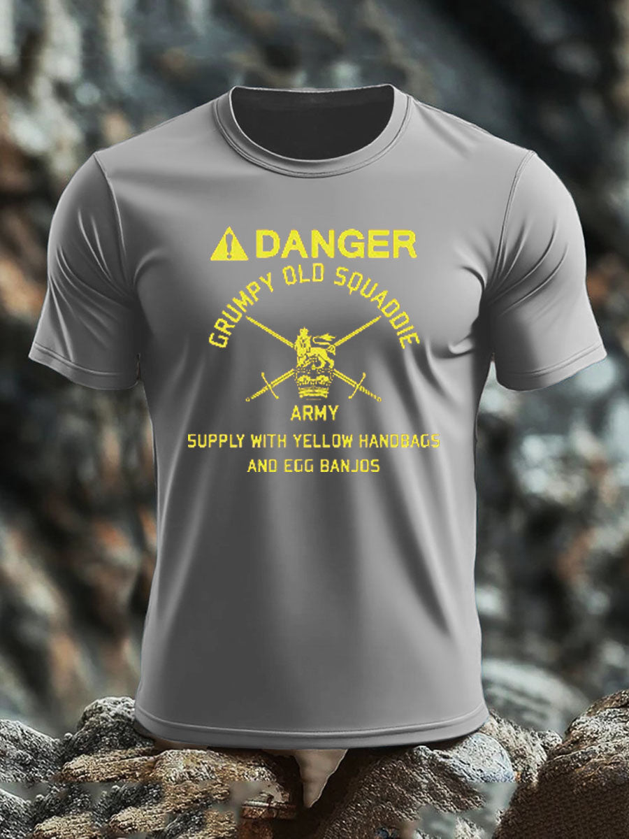 Men's British Veteran imitation cotton short-sleeved T-shirt