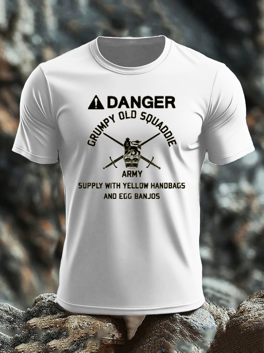 Men's British Veteran imitation cotton short-sleeved T-shirt