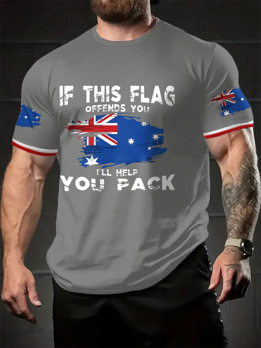 Men's AU Flag Proud Printed T-shirt
