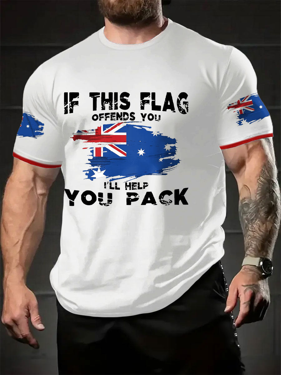 Men's AU Flag Proud Printed T-shirt
