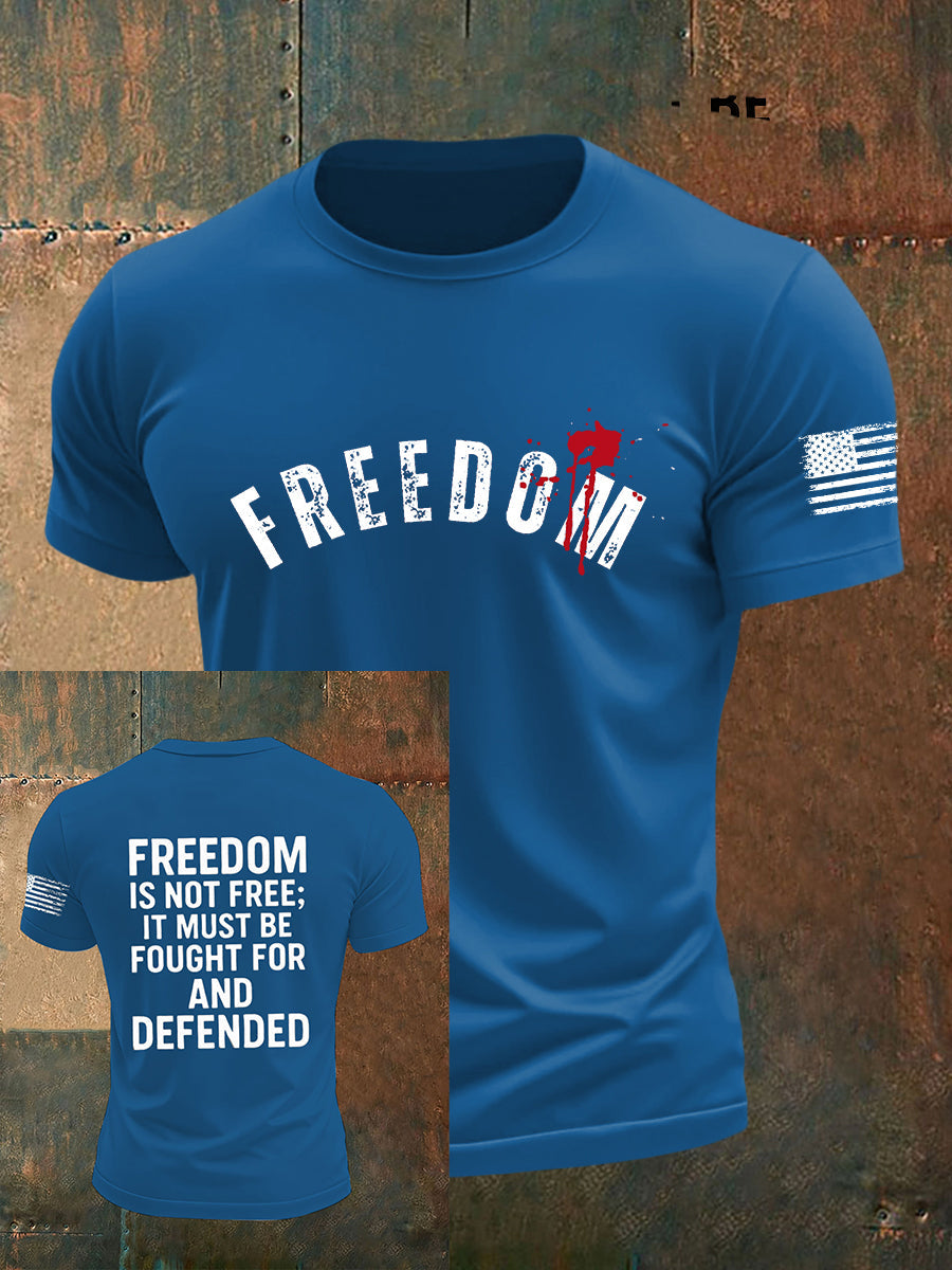 Men's Freedom Is Not Free R.I.P Charlie Kirk Short Sleeve T-shirt
