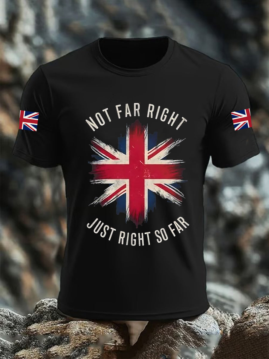 Men's Not Far Right Just Right So Far Short Sleeves T-shirt