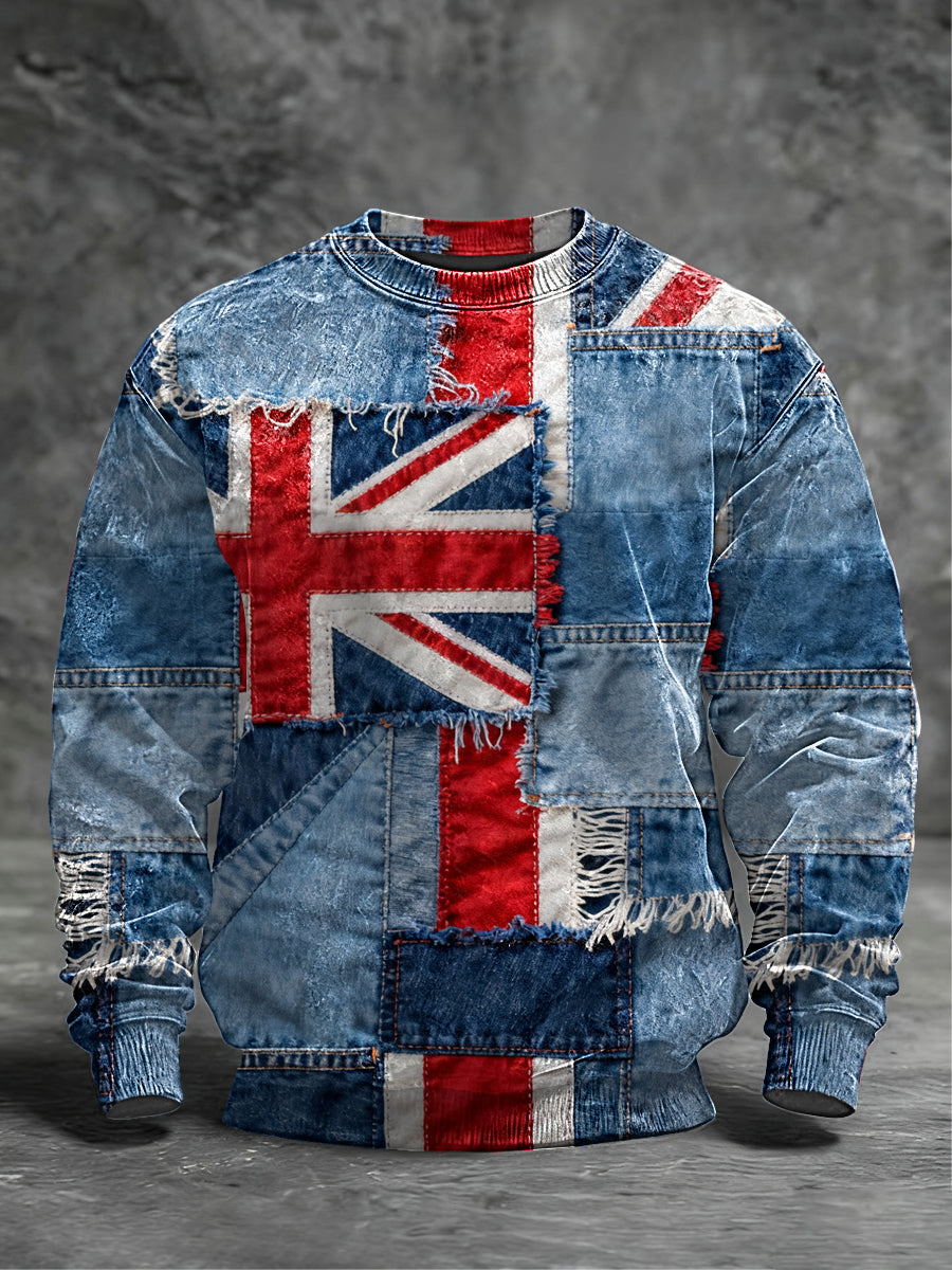 Men's British Flag Crew Neck Sweatshirt