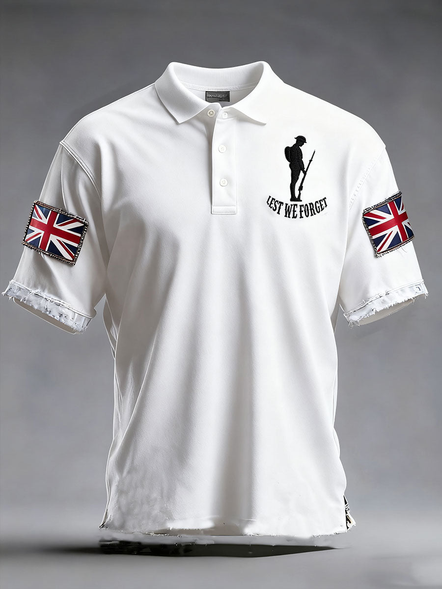 Men's Remembrance Day Lest We Forget Polo Shirt