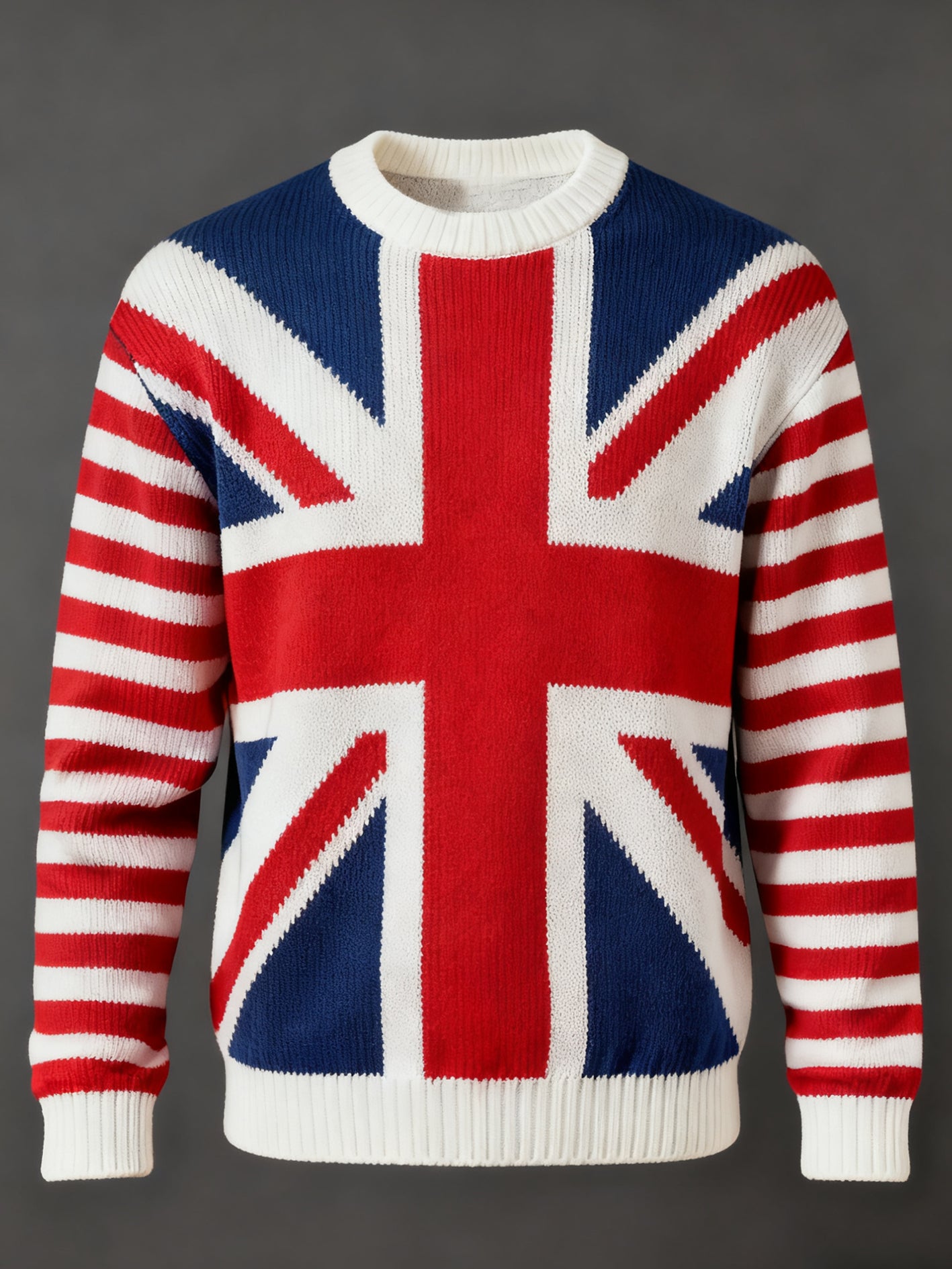 Men's British Flag Printed Casual imitation sweater