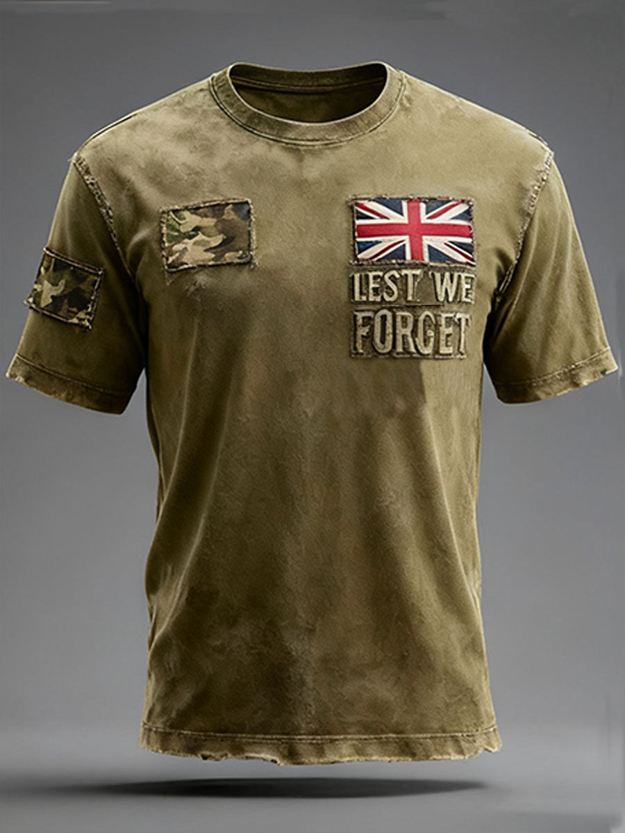 Men's Remembrance Day Lest We Forget Short Sleeves T-shirt