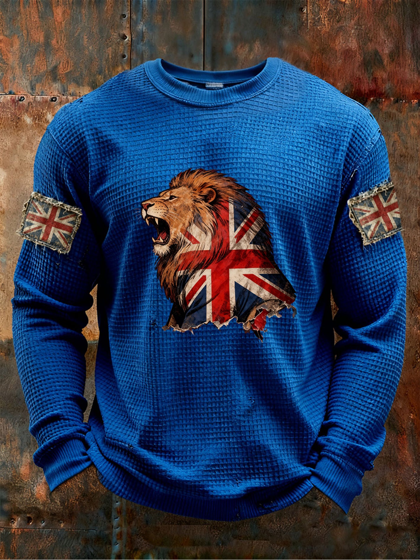 Men's Vintage British Lion Waffle Top