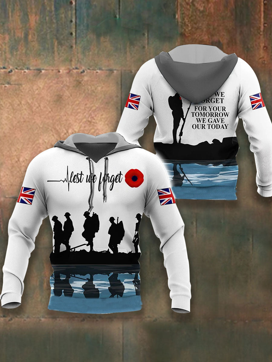 Men's Remembrance Day Lest We Forget Hoodie