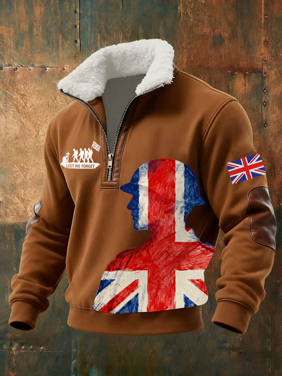 Men's Remembrance Day Lest We Forget Printed Sweatshirt