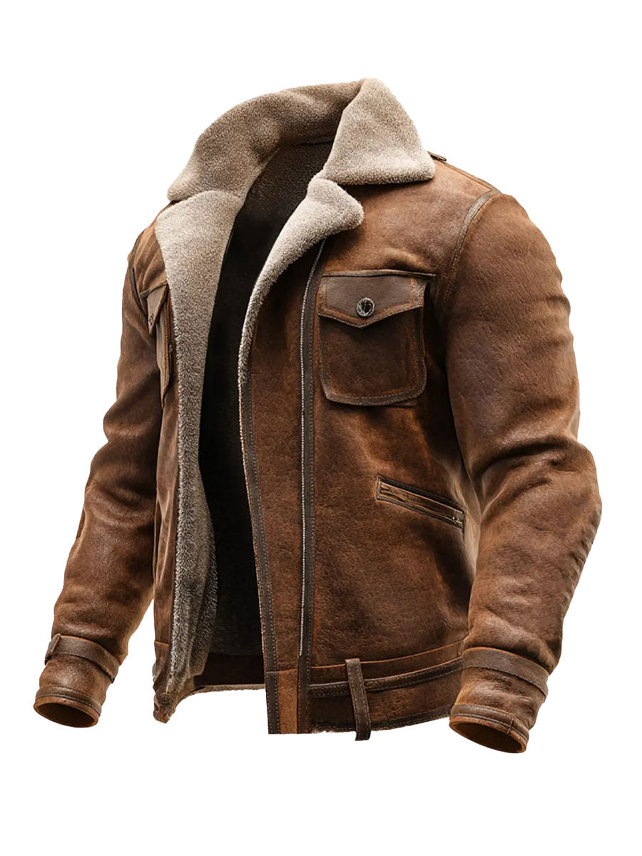 Men's Retro Plush Casual Jacket