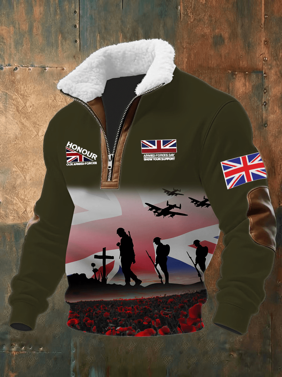 Men's Remembrance Day Lest We Forget Printed Sweatshirt