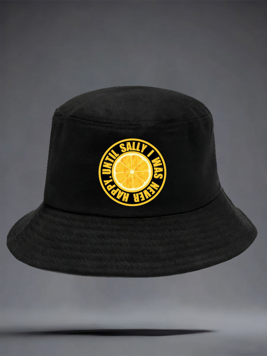 Unisex Roses Music Lover Lemon Printed Hat