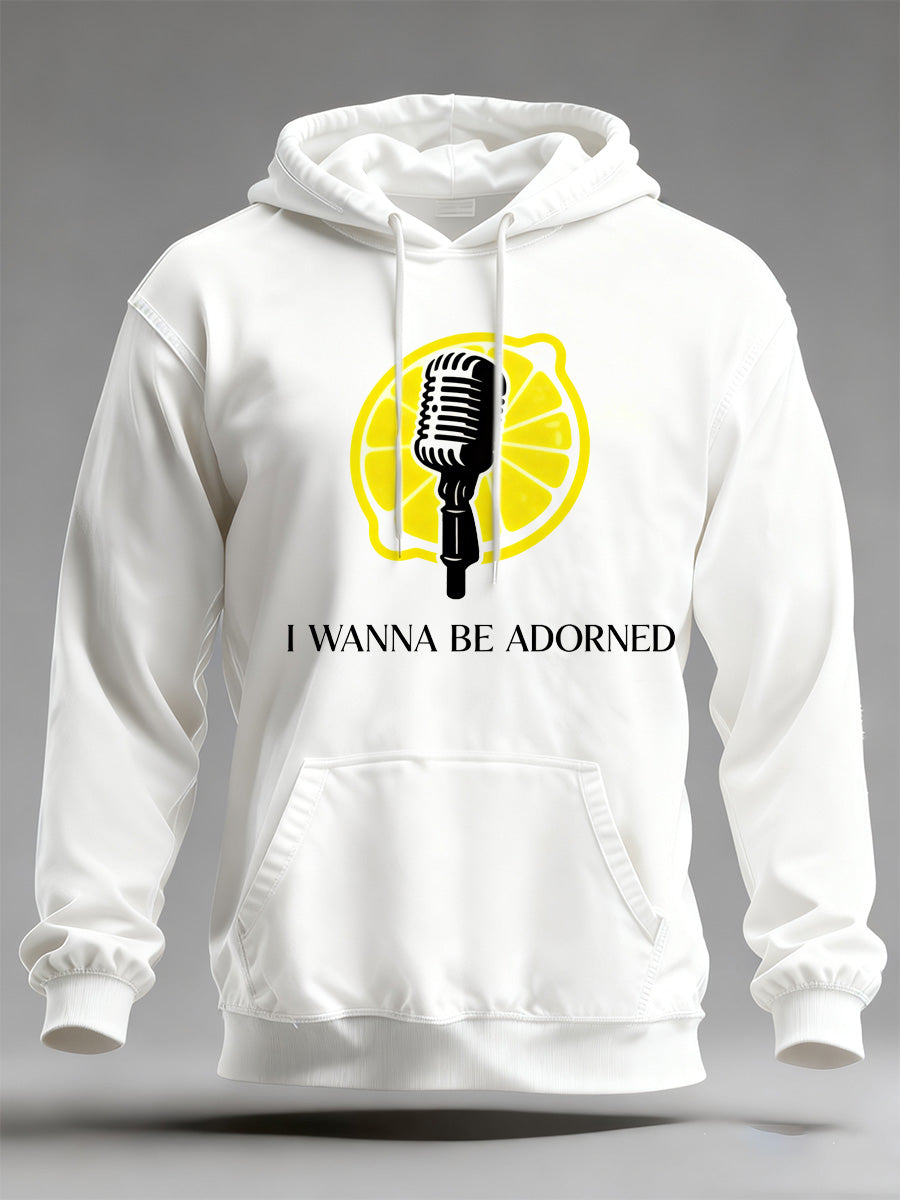 Men's British Legend Band Art Print Casual Hooded Sweatshirt