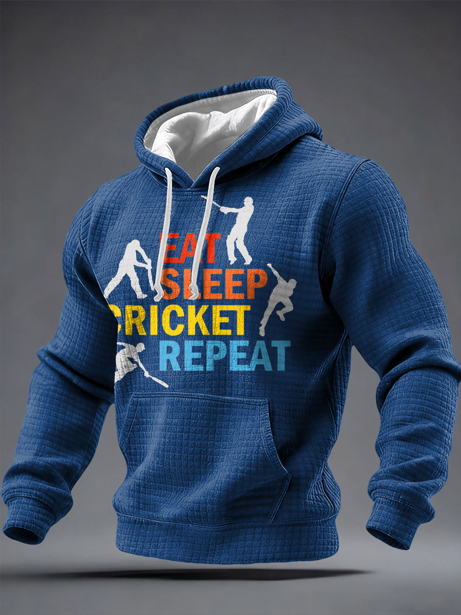 Men's UK Cricket Printed Hoodie