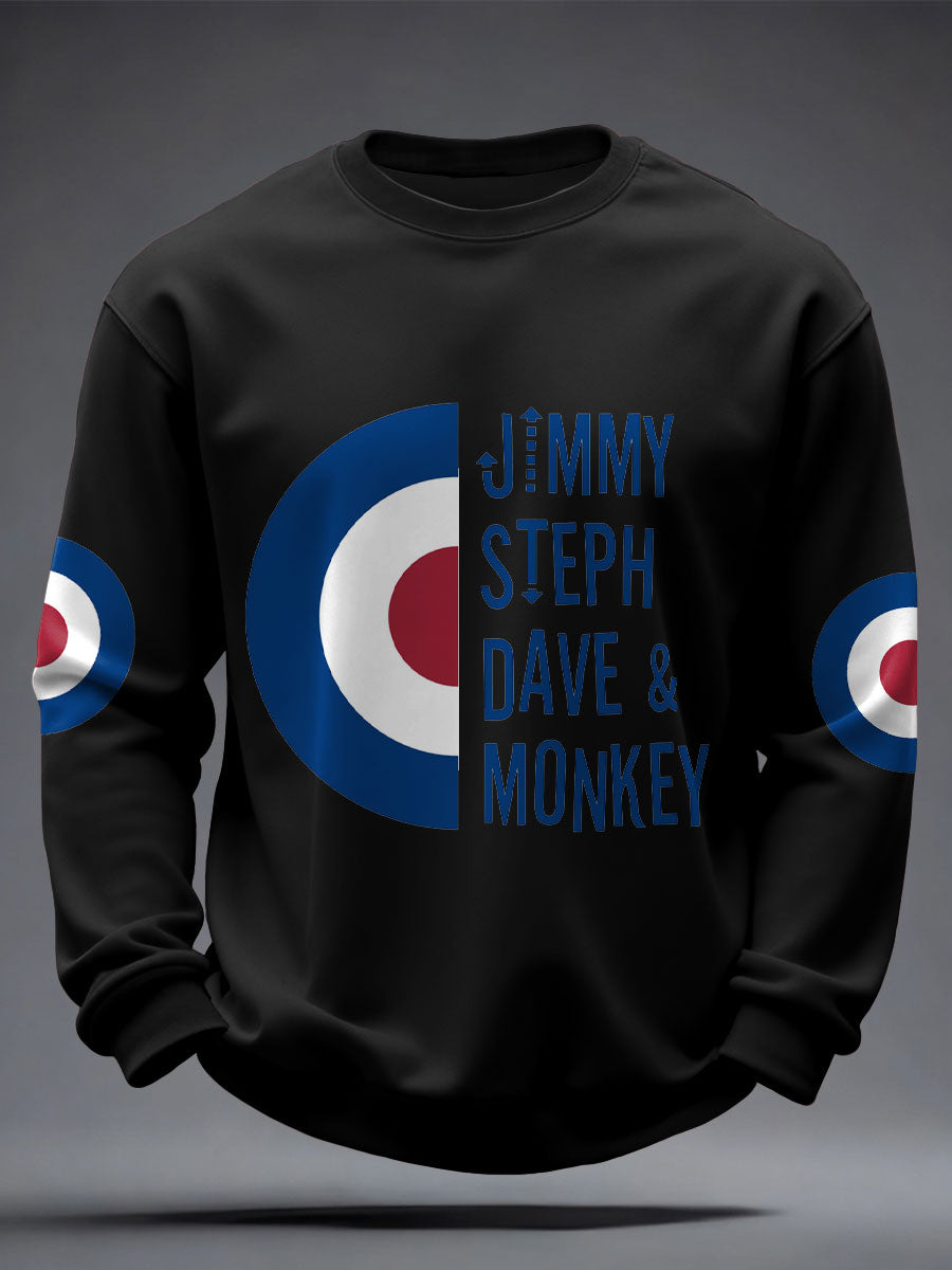 Men's UK Mods Music Lover Printed Sweatshirt