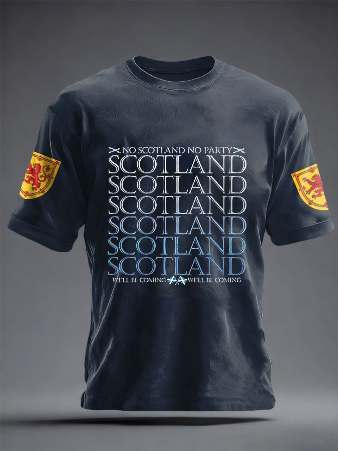 Unisex UK Football Lover Scotland We'll Be Coming 2026 Printed T-shirt