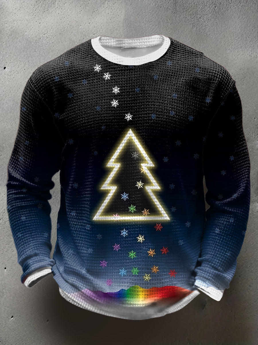 Men's UK Music Lover Rainbow Printed Waffle Tops