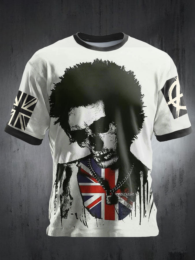 Unisex UK Punk Music Lover Printed T-shit