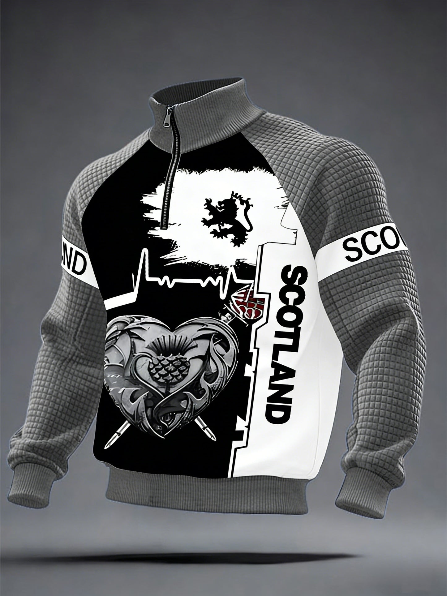 Men's UK Football Lover Scotland We'll Be Coming 2026 Printed Zip-Up Hoodie