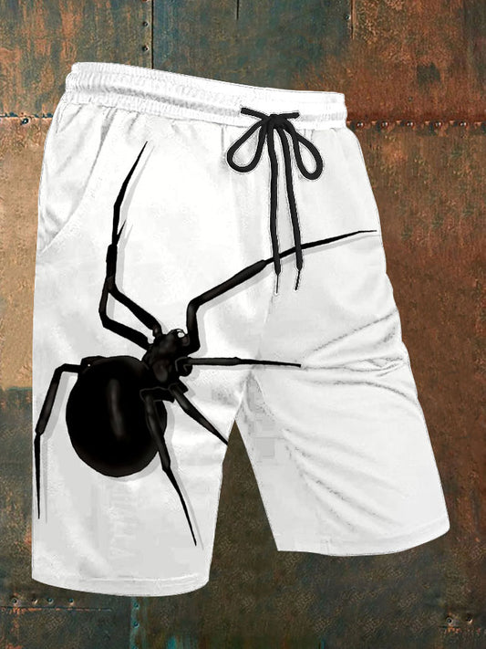 Pantaloncini con stampa ragno uomo