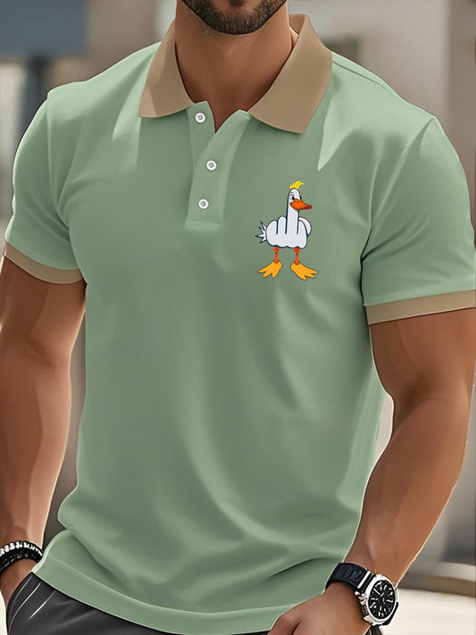 T-shirt a manica corta con stampa maleducata da uomo con dita medie divertenti
