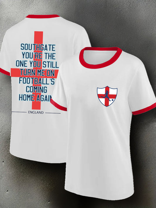 Women's UK Football Lover Champion Printed T-Shirt