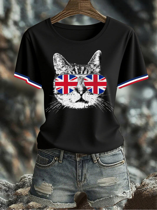 Women's UK Flag Printed T-shirt