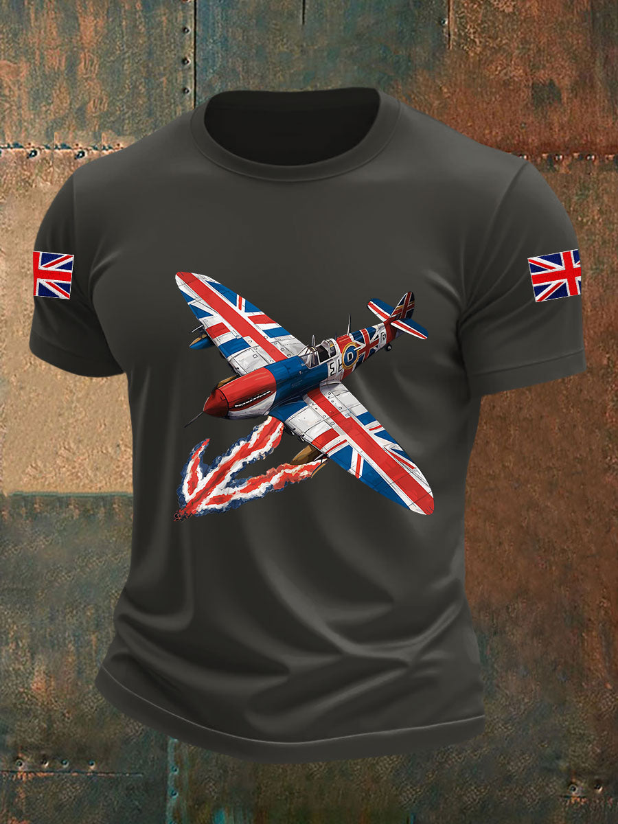 Men's Union Jack Fighter Short-sleeved T-shirt